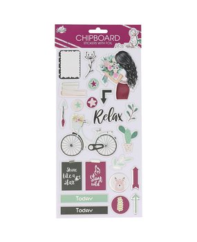 Craft Universe Chipboard Stickers with Foil Relax (2572813) Craft Universe Chipboard Stickers with Foil Relax (2572813)