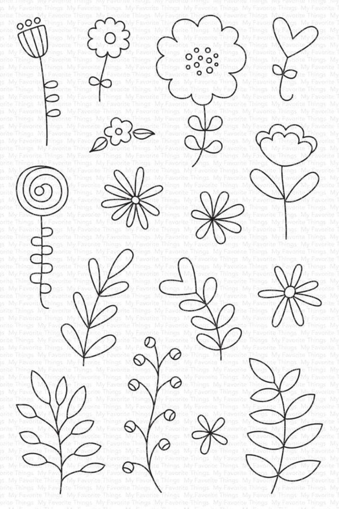 My Favorite Things Floral Whimsy Clear Stamps (MSTN-006) My Favorite Things Floral Whimsy Clear Stamps (MSTN-006)