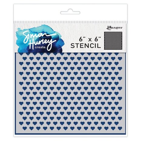 Simon Hurley Create Tiny Hearts 6x6 Inch Masking Stencil (HUS78517) Simon Hurley Create Tiny Hearts 6x6 Inch Masking Stencil (HUS78517)