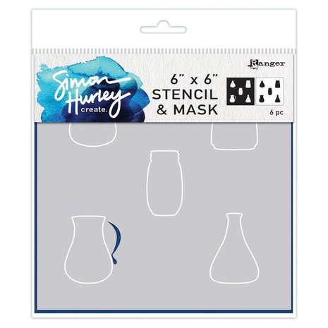 Simon Hurley Create Vases 6x6 Inch Masking Stencil (HUS78753) Simon Hurley Create Vases 6x6 Inch Masking Stencil (HUS78753)