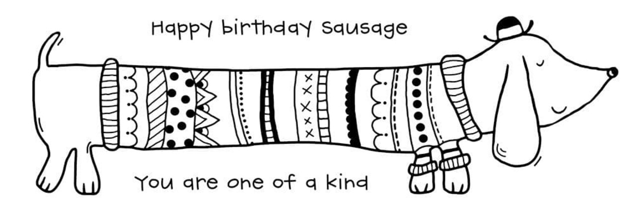 Woodware Sausage Dog Clear Stamp (FRS343)