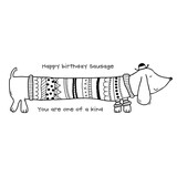 Woodware Sausage Dog Clear Stamp (FRS343)