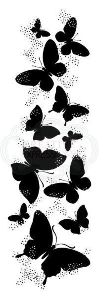 Woodware Butterfly Cascade Clear Stamp (FRS379) Woodware Butterfly Cascade Clear Stamp (FRS379)