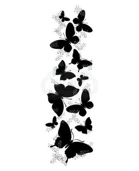 Woodware Butterfly Cascade Clear Stamp (FRS379) Woodware Butterfly Cascade Clear Stamp (FRS379)
