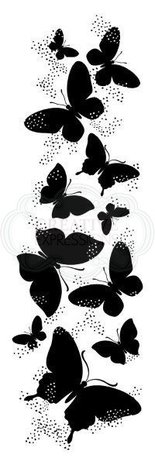 Woodware Butterfly Cascade Clear Stamp (FRS379) Woodware Butterfly Cascade Clear Stamp (FRS379)