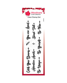 Woodware Boho Sentiments Clear Stamp (FRS394)