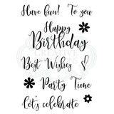 Woodware Scripted Wishes Clear Stamp (FRS722)