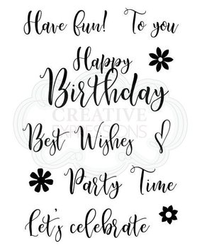 Woodware Scripted Wishes Clear Stamp (FRS722)