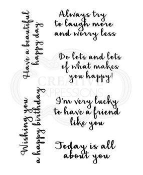 Woodware Happy Thoughts Clear Stamp (FRS762)