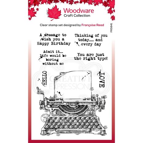 Woodware Vintage Typewriter Clear Stamp (FRS841)