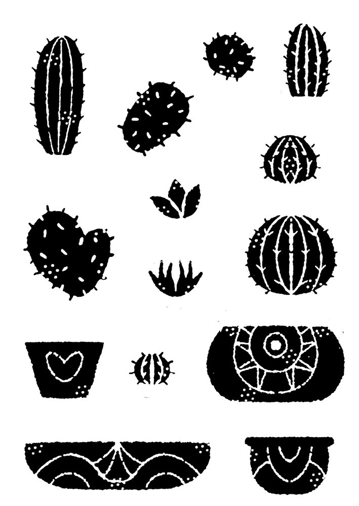 Woodware Build A Cactus Clear Stamp (FRS914)