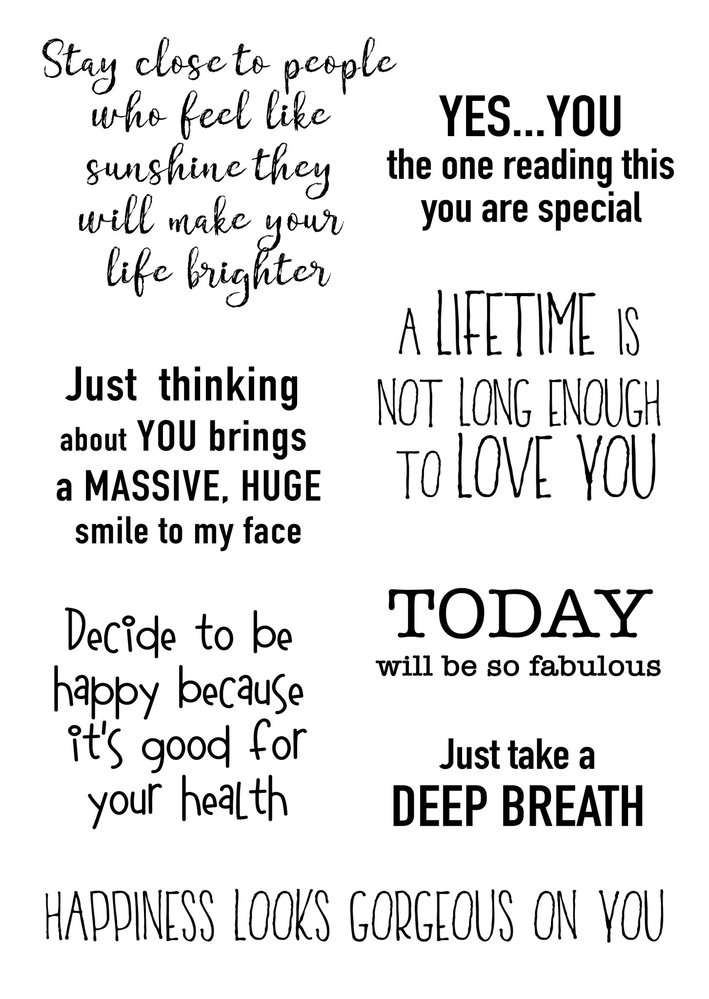 Woodware Happy Motivation Clear Stamp (FRS916)