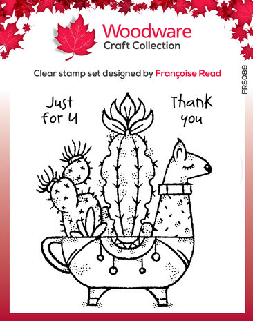 Woodware Llama Planter Clear Stamp (FRS089)