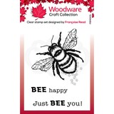Woodware Little Bee Clear Stamp (FRM003)
