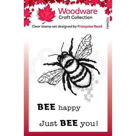Woodware Little Bee Clear Stamp (FRM003)