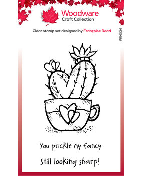 Woodware Heart Cactus Clear Stamp (FRM034)