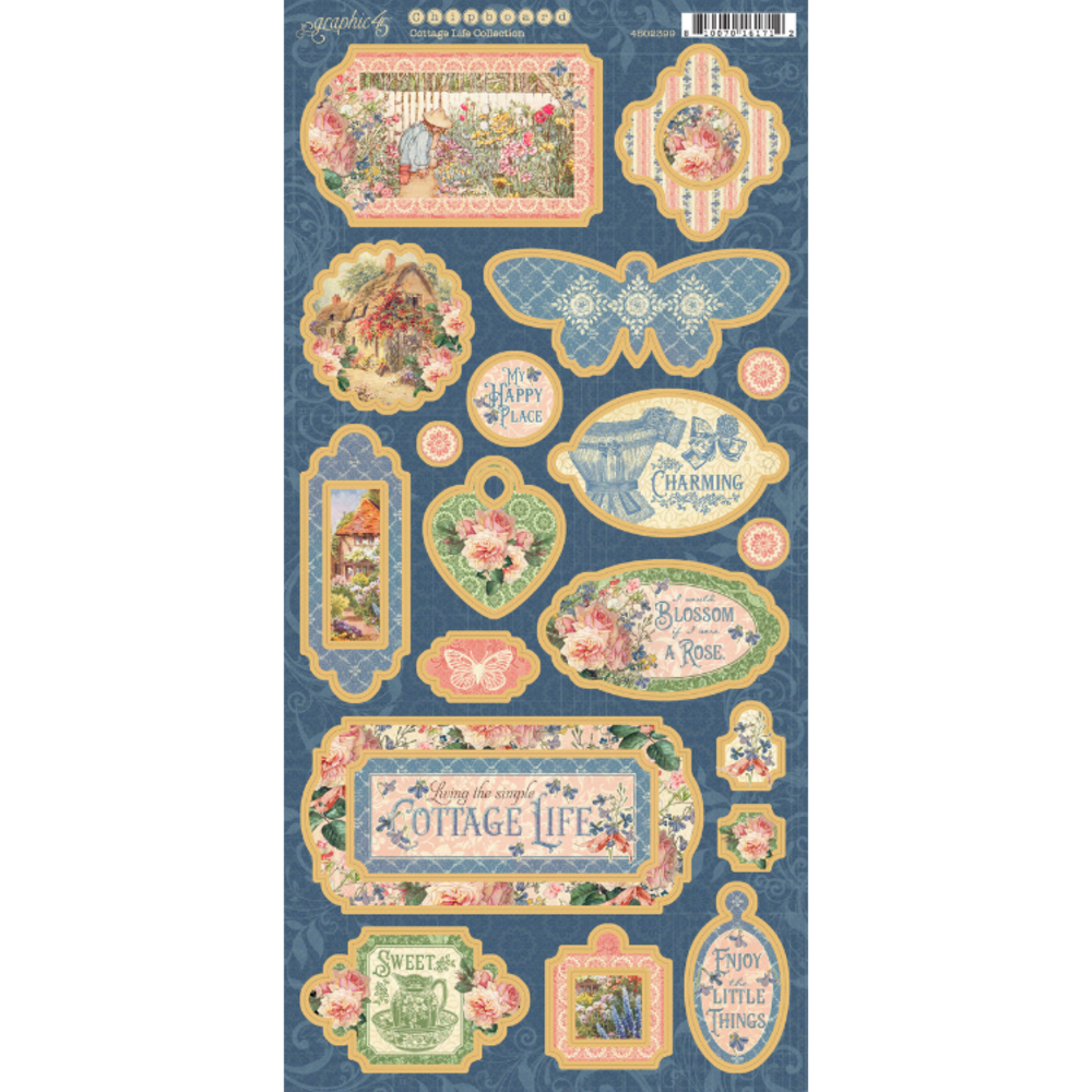 Graphic 45 Cottage Life Chipboard (4502399) Graphic 45 Cottage Life Chipboard (4502399)