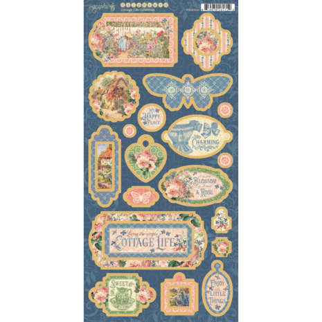 Graphic 45 Cottage Life Chipboard (4502399) Graphic 45 Cottage Life Chipboard (4502399)
