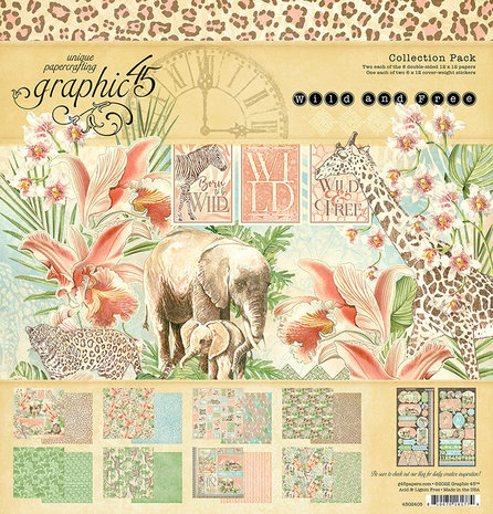 Graphic 45 Wild & Free 12x12 Inch Collection Pack (4502405) Graphic 45 Wild & Free 12x12 Inch Collection Pack (4502405)