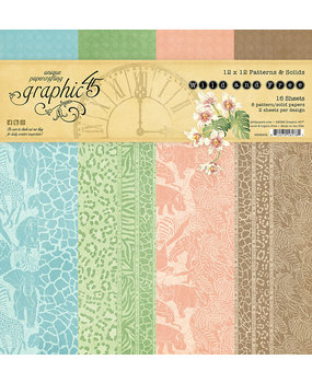 Graphic 45 Wild & Free 12x12 Inch Patterns & Solids Paper Pack (4502406) Graphic 45 Wild & Free 12x12 Inch Patterns & Solids Paper Pack (4502406)