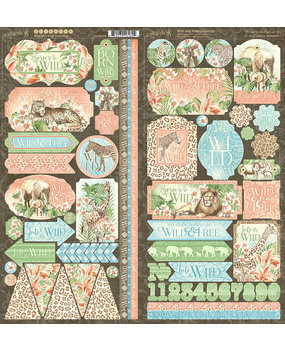 Graphic 45 Wild & Free Stickers (4502408) Graphic 45 Wild & Free Stickers (4502408)