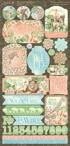Graphic 45 Wild & Free Stickers (4502408) Graphic 45 Wild & Free Stickers (4502408)