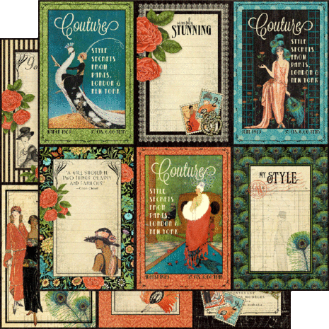 Graphic 45 Couture 8x8 Inch Deluxe Paper Pad (4502389) Graphic 45 Couture 8x8 Inch Deluxe Paper Pad (4502389)