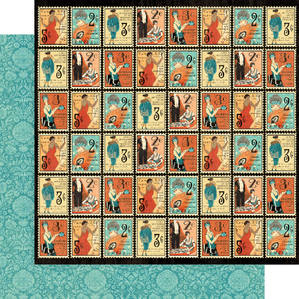 Graphic 45 Couture 8x8 Inch Deluxe Paper Pad (4502389) Graphic 45 Couture 8x8 Inch Deluxe Paper Pad (4502389)