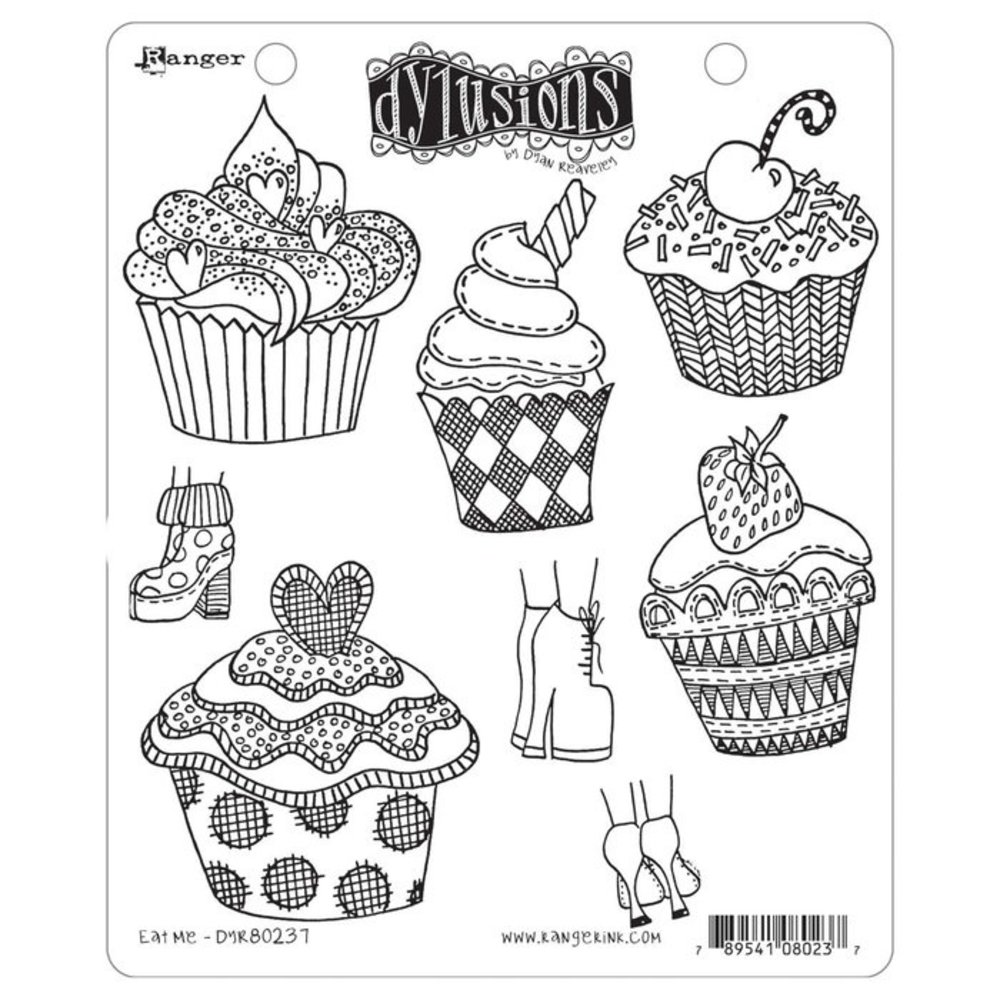 Ranger Dylusions Eat Me Cling Stamps (DYR80237)