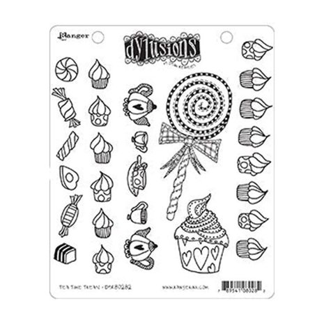 Ranger Dylusions Tea Time Treats Cling Stamps (DYR80282) Ranger Dylusions Tea Time Treats Cling Stamps (DYR80282)