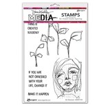 Dina Wakley MEdia Be Obsessed Cling Stamps (MDR77749)