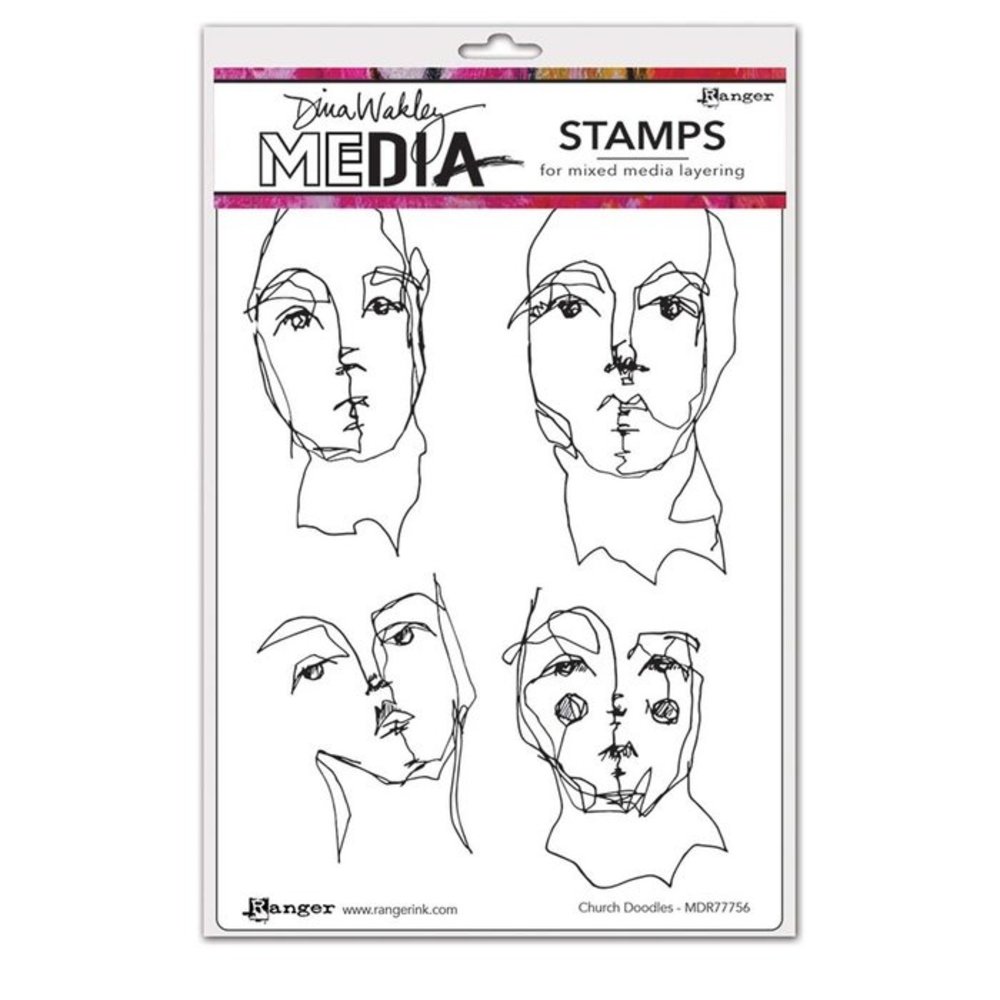 Dina Wakley MEdia Church Doodles Cling Stamps (MDR77756) Dina Wakley MEdia Church Doodles Cling Stamps (MDR77756)