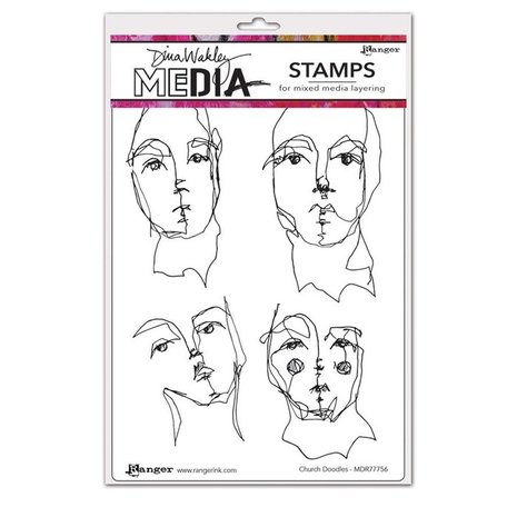 Dina Wakley MEdia Church Doodles Cling Stamps (MDR77756) Dina Wakley MEdia Church Doodles Cling Stamps (MDR77756)