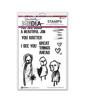 Dina Wakley MEdia Great Things Ahead Cling Stamps (MDR77763)