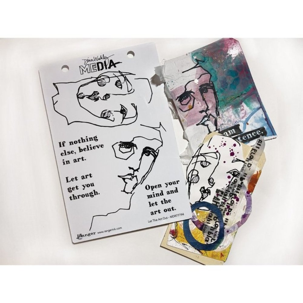 Dina Wakley MEdia Let The Art Out Cling Stamps (MDR77794) Dina Wakley MEdia Let The Art Out Cling Stamps (MDR77794)