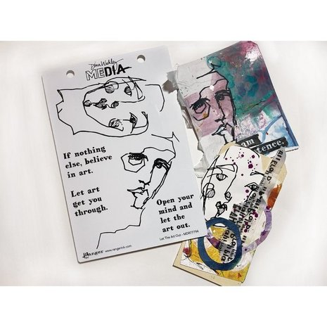 Dina Wakley MEdia Let The Art Out Cling Stamps (MDR77794) Dina Wakley MEdia Let The Art Out Cling Stamps (MDR77794)