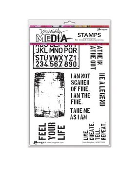 Dina Wakley MEdia Stencil Alphas Cling Stamps (MDR77855) Dina Wakley MEdia Stencil Alphas Cling Stamps (MDR77855)