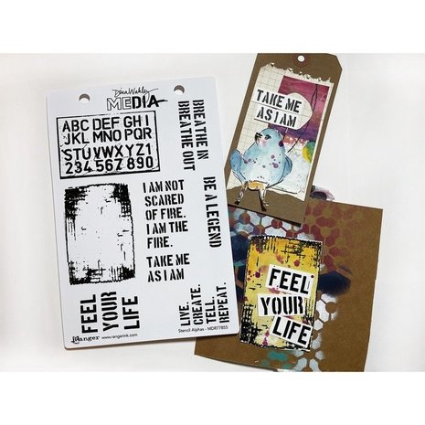 Dina Wakley MEdia Stencil Alphas Cling Stamps (MDR77855) Dina Wakley MEdia Stencil Alphas Cling Stamps (MDR77855)