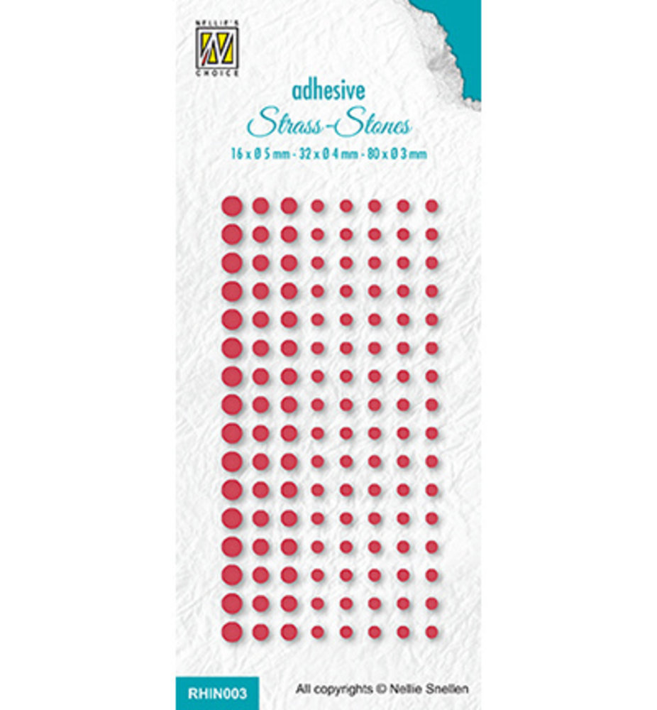 Nellie Snellen Rhine Stones Set 3 Christmas Red (RHIN003)