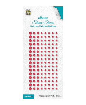 Nellie Snellen Rhine Stones Set 3 Christmas Red (RHIN003)