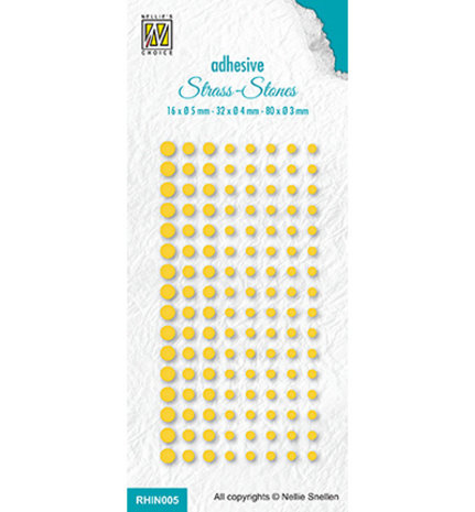 Nellie Snellen Rhine Stones Set 5 Yellow (RHIN005)