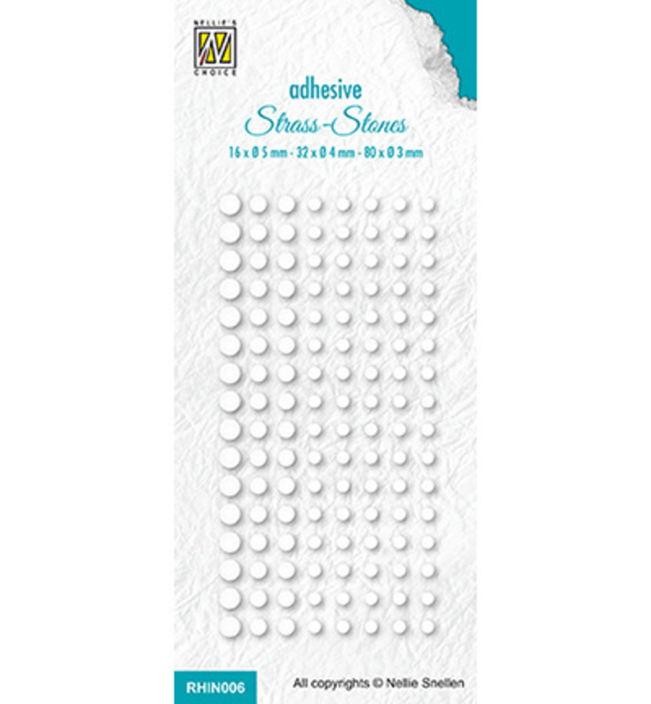 Nellie Snellen Rhine Stones Set 6 White (RHIN006)