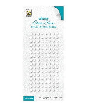 Nellie Snellen Rhine Stones Set 6 White (RHIN006)