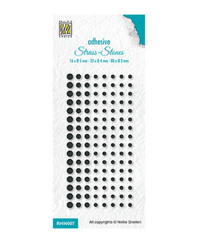 Nellie Snellen Rhine Stones Set 7 Black (RHIN007)