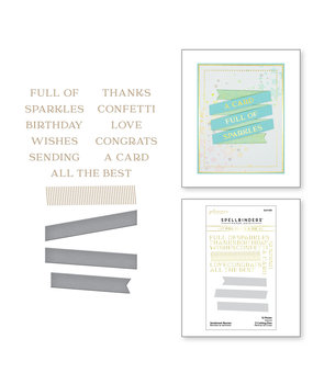 Spellbinders Sentiment Banner Glimmer Hot Foil Plate & Die (GLP-303) Spellbinders Sentiment Banner Glimmer Hot Foil Plate & Die (GLP-303)