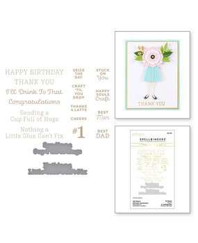 Spellbinders We Dance Sentiments Glimmer Hot Foil Plate & Die (GLP-312) Spellbinders We Dance Sentiments Glimmer Hot Foil Plate & Die (GLP-312)