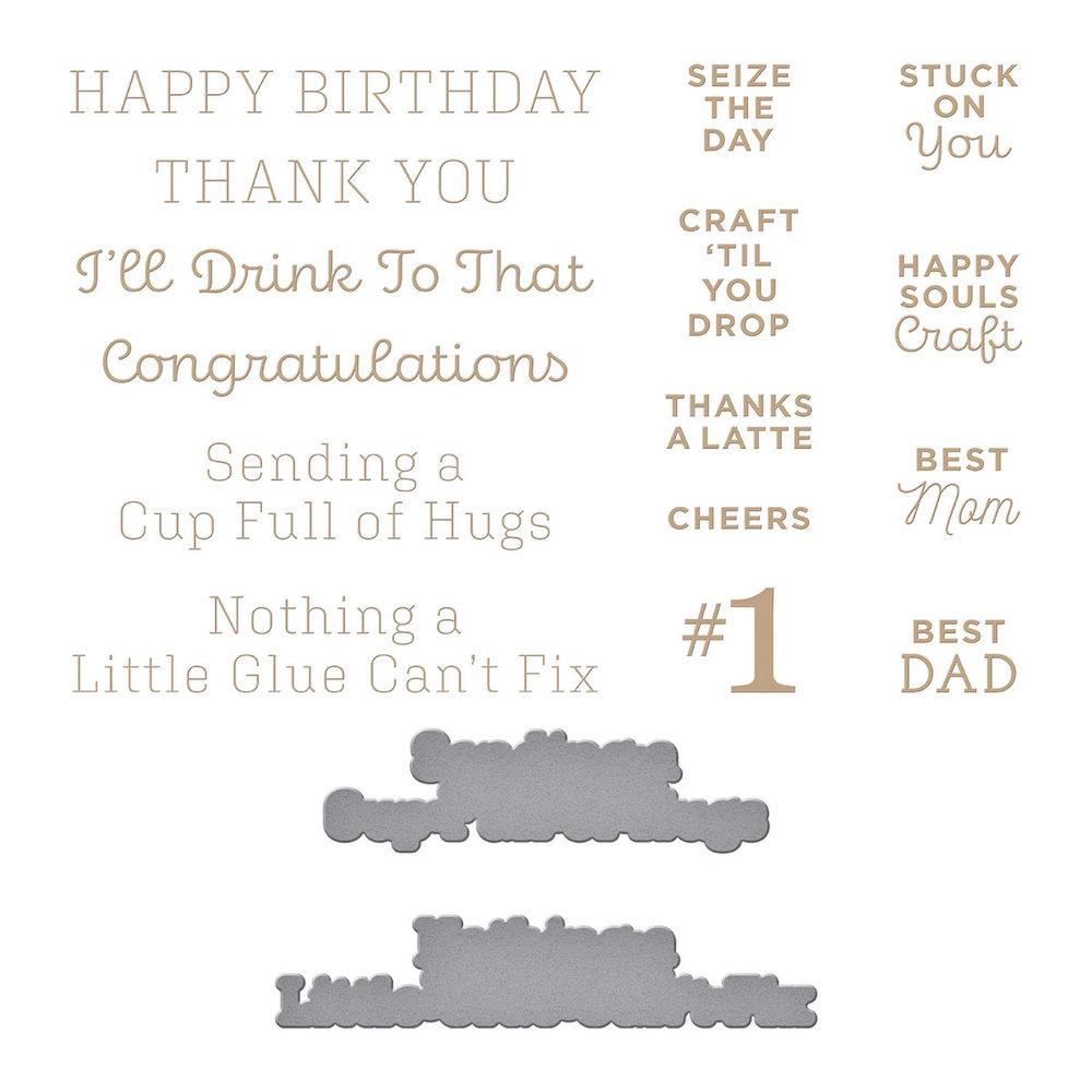 Spellbinders We Dance Sentiments Glimmer Hot Foil Plate & Die (GLP-312) Spellbinders We Dance Sentiments Glimmer Hot Foil Plate & Die (GLP-312)