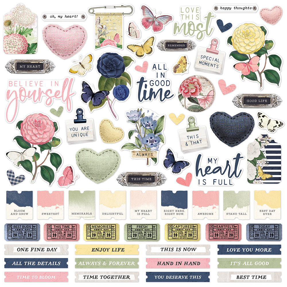 Simple Stories Simple Vintage Indigo Garden Cardstock Stickers (17101) Simple Stories Simple Vintage Indigo Garden Cardstock Stickers (17101)