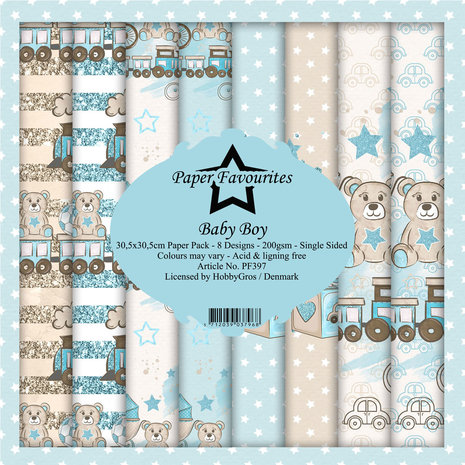 Paper Favourites Baby Boy 12x12 Inch Paper Pack (PF397) Paper Favourites Baby Boy 12x12 Inch Paper Pack (PF397)