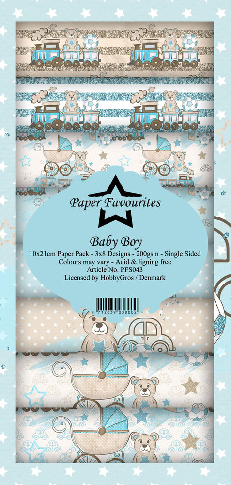 Paper Favourites Baby Boy Slimline Paper Pack (PFS043) Paper Favourites Baby Boy Slimline Paper Pack (PFS043)